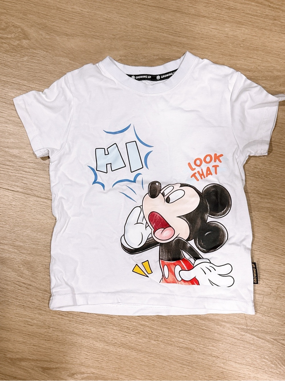 Kids White Mickey Mouse Graphic Tee